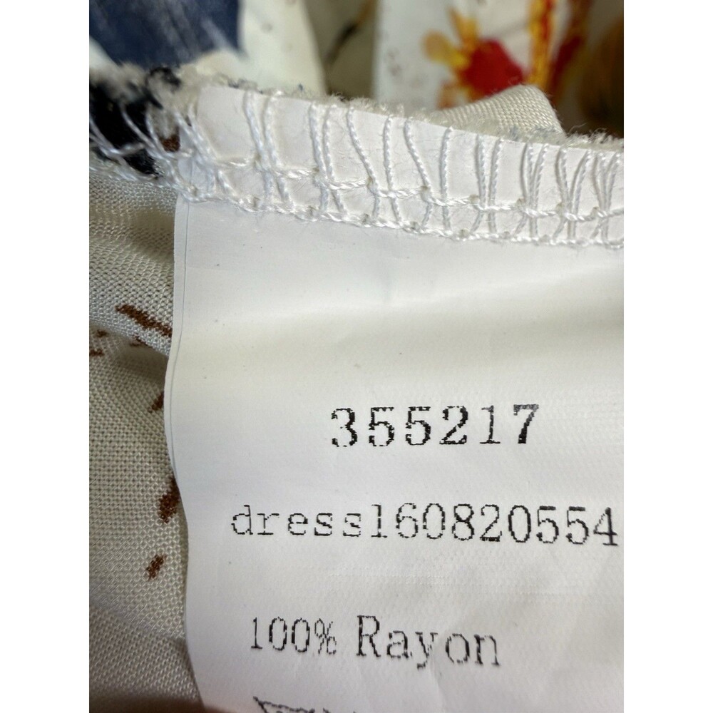 Spring Floral Maxi Dress Size XL Half Sleeve V-Neck Dainty Lightweight - Picture 6 of 6
